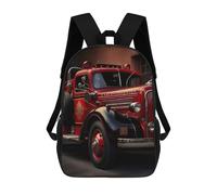 sinyumoney Retro Fire Engine Zaino Scolastico Zaino Per Bambini Borsa Scolastica Di Grande Capacità Zaino Per Bambini Per La Scuola Zaino 3D Borsa Per Libri Regali Per Bambini 17inch