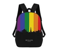 sinyumoney Reykjavik Iceland Skyline Zaino Per La Scuola Stampato in 3D Borsa Scolastica Per Ragazzi E Ragazze Zaino Per Bambini Zaino Da Viaggio 17inch
