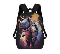 sinyumoney Rhinoceros Astronaut in Space-3 Zaino Per Bambini Zaino Divertente E Alla Moda Borsa Per Libri Per Ragazzi E Adolescenti Borse Scolastiche Stampate in 3D Per Ragazzi 17inch