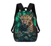 sinyumoney Rich Leopard Green Money Zaino Per Ragazzi, Studenti Adolescenti, Zainetti Per Ragazze, Borse Per Bambini, Scuola Elementare, Scuola Media, Borsa Per Libri 17inch