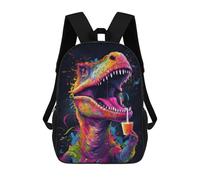 sinyumoney Roaring Wild Bear Illustration Zaini alla moda, stampati 3D, per bambini, ragazzi, studenti delle scuole elementari e medie, Style-13, 17"