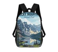 sinyumoney Rocky Mountain Park Zaino Scolastico Stampato in 3D Per Ragazzi, Zaini Da Viaggio Ad Alta Capacità, Borse Per Libri, Borsa Scolastica Per Ragazzi Mochila 17inch