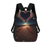 sinyumoney Romantic Beach Pathway Zaino Per Bambini Zaino Divertente E Alla Moda Borsa Per Libri Per Ragazzi E Adolescenti Borse Scolastiche Stampate in 3D Per Ragazzi 17inch