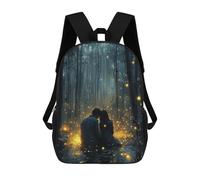 sinyumoney Romantic Couple in Magic Forest with Glowing Fireflies Zaino Scolastico Per Bambini Da 17 Pollici, Zaino Casual Da Viaggio Per Ragazzi E Ragazze, Zaino Da Giorno Di Grande Capacità 17inch