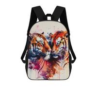sinyumoney Romantic Tiger Couple Zaino Scolastico Per Bambini, Stampato in 3D, Borsa Scolastica Alla Moda, Borsa Scolastica Casual Per Ragazzi, Studenti Delle Scuole Elementari E Medie 17inch