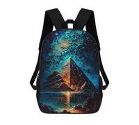 sinyumoney Ronaldo, Zaino per bambini, Zaino, Zaino, Borsa per libri, Zainetto Stampato 3D per ragazzi e ragazze, Rocky Desert Piramidi, 17"