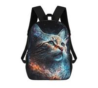 sinyumoney Ronaldo, Zaino per bambini, Zaino, Zaino, Borsa per libri, Zainetto Stampato 3D per ragazzi e ragazze, The Magic Cat, 17"