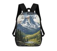 sinyumoney Rottweiler Dog Zaino per bambini, Zaino per bambini con stampa 3D per ragazzi e adolescenti, Rocky Mountain National Park, 17"