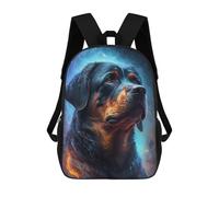 sinyumoney Rottweiler Dog Zaino per bambini, Zaino per bambini con stampa 3D per ragazzi e adolescenti, Rottweiler Dog-1, 17"