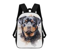 sinyumoney Rottweiler Watercolor Dog Zaino Scolastico Per Bambini, Stampato in 3D, Borsa Scolastica Alla Moda, Borsa Scolastica Casual Per Ragazzi, Studenti Delle Scuole Elementari E Medie 17inch