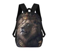 sinyumoney Royal Lion Majesty Zaini Per Bambini Zaino Scolastico Borsa Scolastica Stampata in 3D Borsa Scolastica Per Ragazzi Studenti Delle Scuole Elementari E Medie 17inch