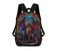 sinyumoney Ruby Scalebreaker Dragon Zaino Scolastico Stampato in 3D Per Bambini, Zaino Scolastico Casual Alla Moda Per Bambini Studenti 17inch