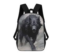 sinyumoney Running Black Wolf Zaini, Zaino Per Bambini, Borsa Scolastica Per Studenti, Zaini Da Viaggio Stampati in 3D, Zaino Accessorio Moda, Zaini Impermeabili Per Bambini 17inch