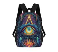 sinyumoney Sacchetti di scuola stampati 3D per bambini Enchanted Forest Pathway -1 Zaino, zaino da viaggio, zaino leggero, borsa per la scuola per bambini, ragazzi e ragazze, Eye Of The Universe -8