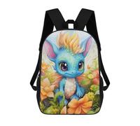sinyumoney Sacchetti di scuola stampati 3D per bambini Fantasy Sailing Ship Sunset Zaino, zaino da viaggio, zaino leggero, borsa per la scuola per bambini, ragazzi e ragazze, Dragon in A Garden Of