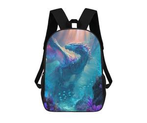 sinyumoney Sacred Coral Dragon Zaino Scolastico Alla Moda Per Studenti, Adatto A Ragazzi E Ragazze, Ideale Per Viaggi All'aperto E Attività Ricreative. 17inch