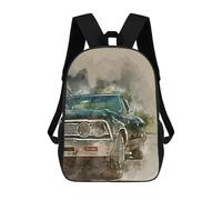 sinyumoney Sad Cat Shadows Abstract Zaino per Bambini Per Ragazze E Bambini, Zaino Per Giorno, Scuola Primaria, Perfetto Per Il Ritorno A Cole O Educazione Fisica, Regali E Viaggi, Vintage Car, 17"