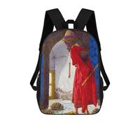 sinyumoney Saint Anthony Abbot - Zaino scolastico per bambini, alla moda, casual, con stampa 3D, per ragazzi, grande zaino, The Tortoise Trainer, 17"