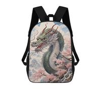 sinyumoney Sakura Dragon Chinese Zaino Scolastico Stampato in 3D, Borse Scolastiche Per Ragazzi E Ragazze, Zaino Per Laptop Per Bambini/studenti/adulti 17inch