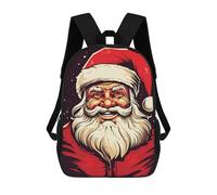 sinyumoney Santa Claus Christmas Zaino Scolastico Alla Moda Per Studenti, Adatto A Ragazzi E Ragazze, Ideale Per Viaggi All'aperto E Attività Ricreative. 17inch