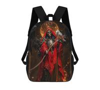 sinyumoney Santa Muerte with Owl Zaini Casual Per Bambini, Borse Scolastiche Per Ragazzi E Ragazze, Zaini Per Libri, Zaini 17inch