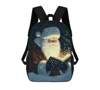 sinyumoney Santa Reading Magic Book Christmas Zaini Per Bambini, Zaini Scolastici Personalizzati 3D Per Ragazzi E Ragazze, Zaini Scolastici Grandi, Zaini Casual Da Giorno 17inch