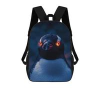sinyumoney Scary Cute Penguin Fantasy Zaino Scolastico Per Bambini Stampato in 3D, Zaini Da Viaggio Ad Alta Capacità, Borse Per Libri, Zaini Scolastici Per Bambini 17inch