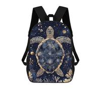sinyumoney Sea Turtle Kintsugi Zaino, Borsa Scolastica Stampata in 3D, Borsa Per Il Pranzo Scolastico, Zaino Da Viaggio, Zaino Per Amici, Zaino Scolastico Per Ragazze E Ragazzi 17inch