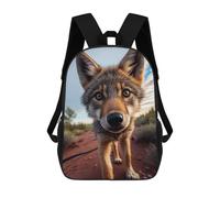 sinyumoney Selfie of A Young Wolf Zaino Per Bambini, Borsa Scolastica Per Ragazzi E Adolescenti, Regalo, Zaino Da Viaggio, Zaino Scolastico, Borsa Per Libri 17inch