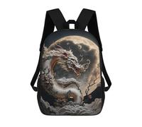 sinyumoney Seraphic Dragon Moonlit Sky Zaini, Zaino Per Bambini, Borsa Scolastica Per Studenti, Zaini Da Viaggio Stampati in 3D, Zaino Accessorio Moda, Zaini Impermeabili Per Bambini 17inch