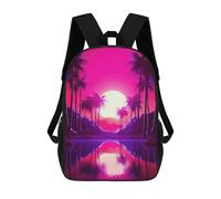 sinyumoney Serene Synthwave Paradise Zaino Scolastico Stampato in 3D, Borse Scolastiche Per Ragazzi E Ragazze, Zaino Per Laptop Per Bambini/studenti/adulti 17inch
