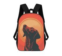 sinyumoney Shark Pattern on Dark Background Zaino Per Ragazze E Bambini, Zaino Giorno, Scuola Primaria, Perfetto Per Il Ritorno A Cole O Educazione Fisica, Regali E Viaggi, Dog Portrait In Warm Sunset