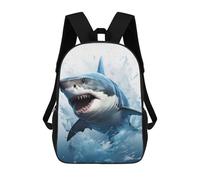 sinyumoney Shark Watercolor Zaino Scolastico Per Bambini, Stampato in 3D, Borsa Scolastica Alla Moda, Borsa Scolastica Casual Per Ragazzi, Studenti Delle Scuole Elementari E Medie 17inch