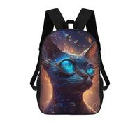 sinyumoney Siamese Cat Unnatural Zaino Scolastico Stampato in 3D, Borse Scolastiche Per Ragazzi E Ragazze, Zaino Per Laptop Per Bambini/studenti/adulti 17inch