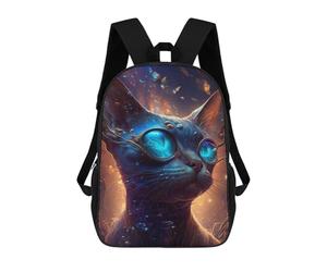 sinyumoney Siamese Cat Unnatural Zaino Scolastico Stampato in 3D, Borse Scolastiche Per Ragazzi E Ragazze, Zaino Per Laptop Per Bambini/studenti/adulti 17inch