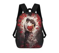sinyumoney Siamese Kitten Bubble Bath Zaino Scuola Per Adolescenti Stampato 3D Regolabile Con Tasche Alla Moda Per Bambini Ragazzi Ragazze Studenti E Adolescenti, Romantic Coppia Con Cuore, 17"