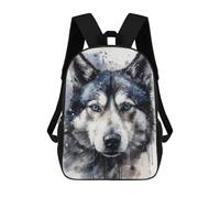 sinyumoney Siberian Husky Watercolor Zaino Scolastico Alla Moda Per Studenti, Adatto A Ragazzi E Ragazze, Ideale Per Viaggi All'aperto E Attività Ricreative. 17inch