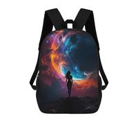 sinyumoney Silhouette Woman Galaxy Zaino Per La Scuola Stampato in 3D Borsa Scolastica Per Ragazzi E Ragazze Zaino Per Bambini Zaino Da Viaggio 17inch