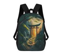 sinyumoney Sinset in Torii Gate Zaino Scolastico Per Bambini, Stampato in 3D, Borsa Scolastica Alla Moda, Borsa Scolastica Casual Per Ragazzi, Studenti Delle Scuole Elementari E Medie 17inch