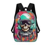 sinyumoney Skull Astronaut in Space Suit -1 Zaino Scolastico Stampato in 3D, Borse Scolastiche Per Ragazzi E Ragazze, Zaino Per Laptop Per Bambini/studenti/adulti 17inch