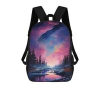 sinyumoney Sky Above The River Zaini Per Bambini, Zaini Scolastici Personalizzati 3D Per Ragazzi E Ragazze, Zaini Scolastici Grandi, Zaini Casual Da Giorno 17inch