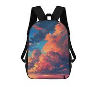 sinyumoney Sky on Fire Dramatic Sunset Clouds Zaino Scolastico Stampato in 3D, Borse Scolastiche Per Ragazzi E Ragazze, Zaino Per Laptop Per Bambini/studenti/adulti 17inch