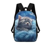 sinyumoney Sleeping Cloud Kitten Zaino Per La Scuola Stampato in 3D Borsa Scolastica Per Ragazzi E Ragazze Zaino Per Bambini Zaino Da Viaggio 17inch