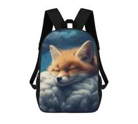 sinyumoney Sleeping Fox in Clouds Zaino Scolastico Per Bambini, Borsa Scolastica Stampata in 3D Per Ragazzi, Studenti Delle Scuole Elementari E Medie 17inch