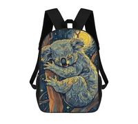 sinyumoney Sleeping Koala in Starry Night Zaino Per Bambini Borsa Scolastica Per Ragazzi Cartone Animato Stampa 3D Borsa Scolastica Per Studenti Zaino Per Laptop Per Ragazzi E Ragazze 17inch