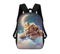 sinyumoney Sleeping Lion Cub on Clouds Zaini Per Bambini Zaino Scolastico Borsa Scolastica Stampata in 3D Borsa Scolastica Per Ragazzi Studenti Delle Scuole Elementari E Medie 17inch