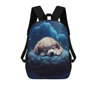 sinyumoney Sleeping Puppy in Clouds -2 Zaini Scolastici Stampati in 3D Zaini Scolastici Alla Moda Per Bambini Zaini Per Ragazzi Per Studenti Delle Scuole Medie 17inch