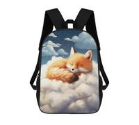 sinyumoney Sleeping Red Fox Zaini Per Bambini, Zaini Scolastici Personalizzati 3D Per Ragazzi E Ragazze, Zaini Scolastici Grandi, Zaini Casual Da Giorno 17inch