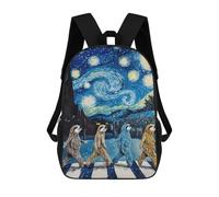 sinyumoney Sloth Abbey Road Zaini Stampati in 3D, Borsa Scolastica Casual Per Bambini, Borsa Scolastica Alla Moda Per Ragazzi, Studenti Delle Scuole Medie 17inch