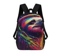 sinyumoney Sloth Colorful Animal Zaino Per La Scuola Stampato in 3D Borsa Scolastica Per Ragazzi E Ragazze Zaino Per Bambini Zaino Da Viaggio 17inch